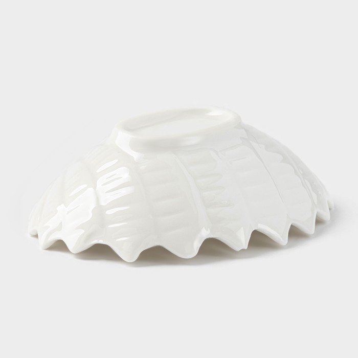 Блюдо керамическое «Ракушка», 9×7×3 см, цвет белый Блюдо керамическое «Ракушка», 9×7×3 см, цвет белый
