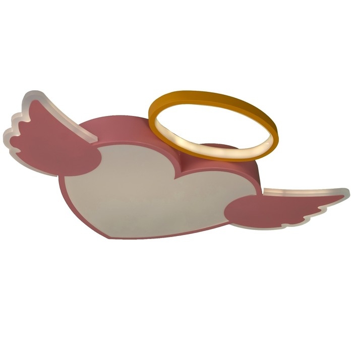 Люстра с ПДУ Люстра с ПДУ "Сердце ангела" LED 90Вт 3000-6000К розовый 61х43х5,5 см BayerLux