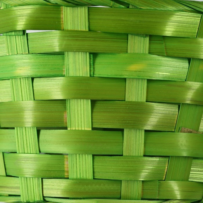 Корзина плетеная, D19 х 9 х 32 см, зеленая, бамбук Корзина плетеная, D19 х 9 х 32 см, зеленая, бамбук