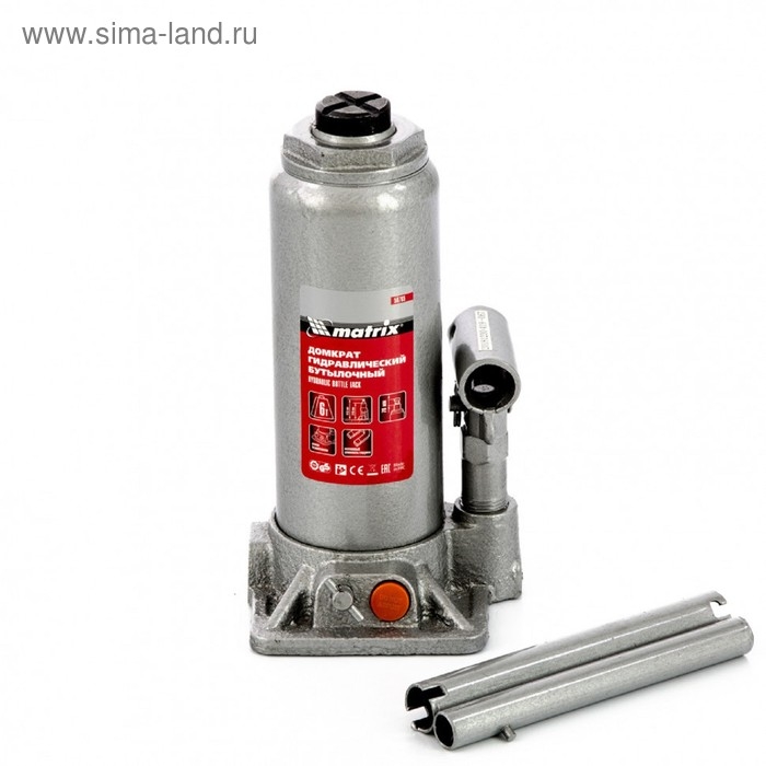 Домкрат гидравлический MATRIX 50765, бутылочный, 6 т, высота подъема 216-413 мм Домкрат гидравлический MATRIX 50765, бутылочный, 6 т, высота подъема 216-413 мм