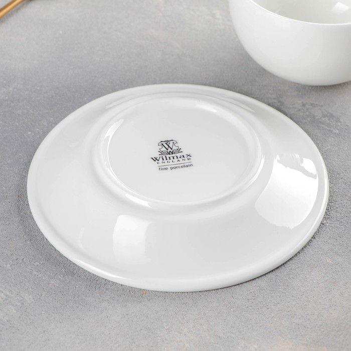 Чайная пара фарфоровая Wilmax Olivia, 2 предмета: чашка 250 мл, блюдце d=15 см, цвет белый Чайная пара фарфоровая Wilmax Olivia, 2 предмета: чашка 250 мл, блюдце d=15 см, цвет белый