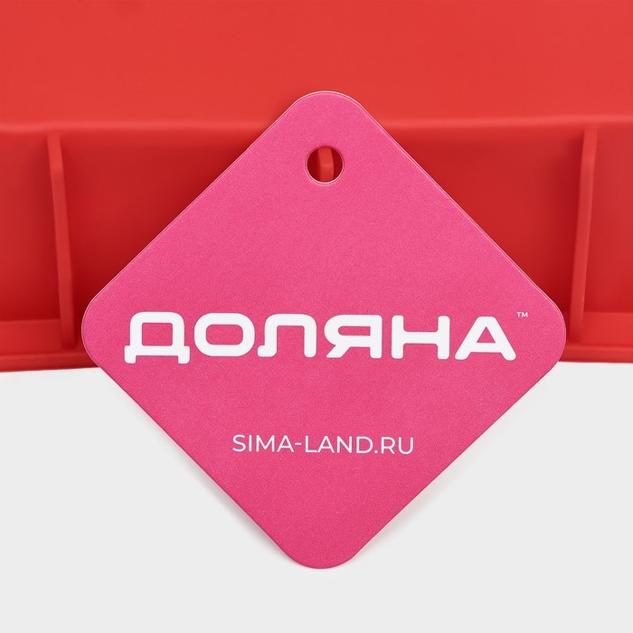 Форма для выпечки Доляна &laquo;Хлеб&raquo;, силикон, 16,5&times;8,3&times;5,3 см, внутр.размер 14,5&times;6,3&times;5,3 см, цвет красный