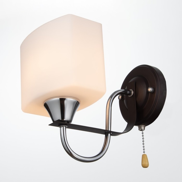 Бра Бра "Лиана" 1x60Вт E27 хром-коричневый 23х13х20 см.