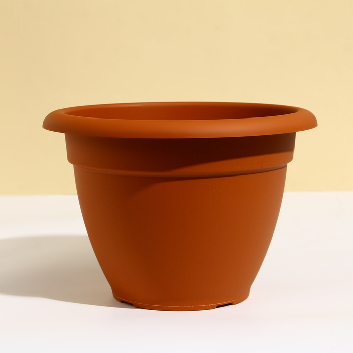Горшок для цветов, d = 35 см, 12 л, пластик, коричневый Горшок для цветов, d = 35 см, 12 л, пластик, коричневый