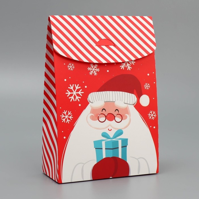 Коробка подарочная новогодняя складная «Дед Мороз», 15 х 7 х 22 см, Новый год Коробка подарочная новогодняя складная «Дед Мороз», 15 х 7 х 22 см, Новый год