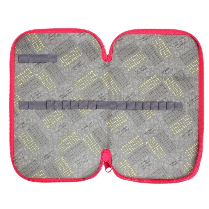 Пенал 2 секции, 125 х 205 х 40 мм, Calligrata 30П26/2 Пенал 2 секции, 125 х 205 х 40 мм, Calligrata 30П26/2 "Сказочный единорог", ламинированный картон