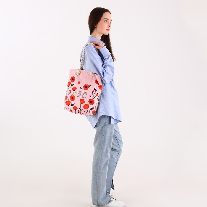 Сумка женская пляжная Сумка женская пляжная "Summer Time", 35х40 см