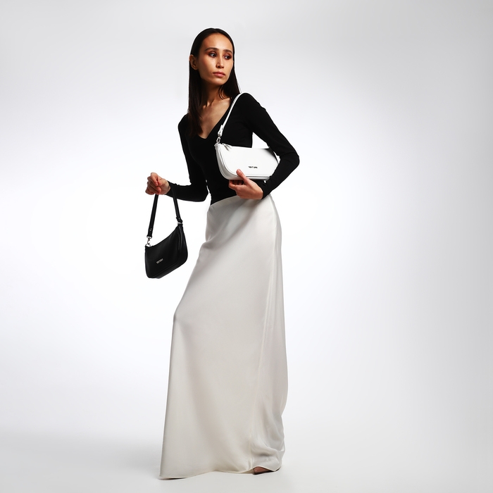 Сумка женская TEXTURA, багет, маленький размер, цвет белый Сумка женская TEXTURA, багет, маленький размер, цвет белый