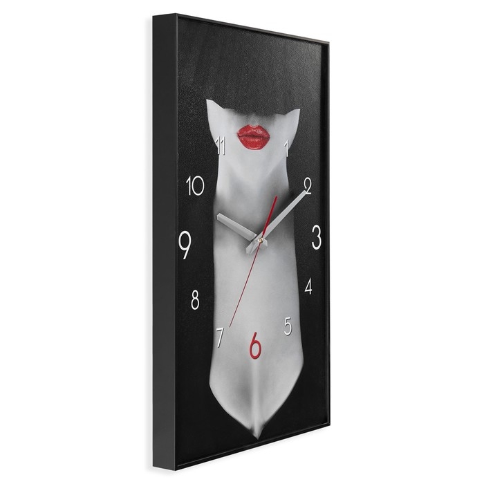 Часы-картина настенные, интерьерные "Девушка", плавный ход, 57 х 35 см