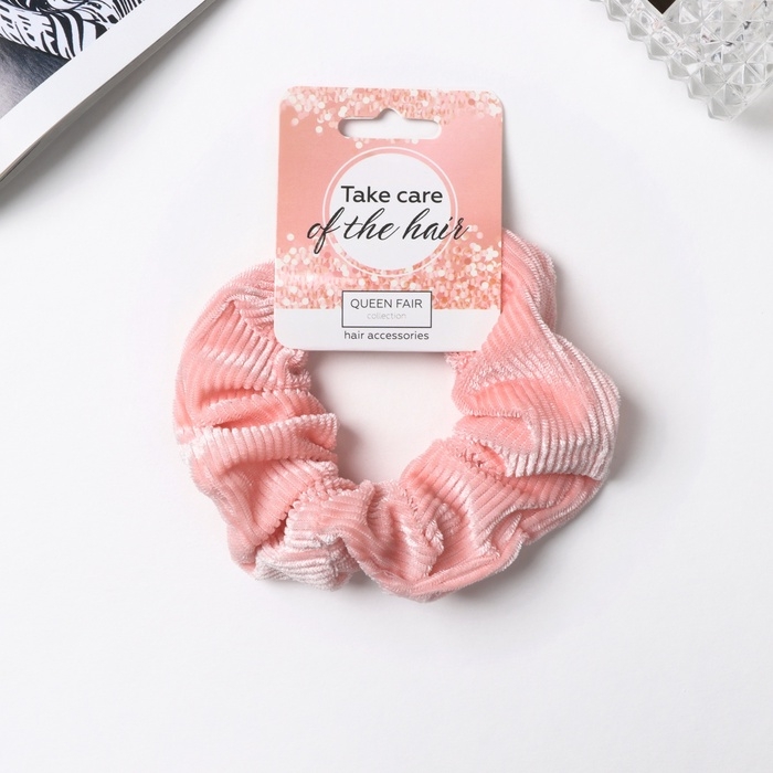 Резинка для волос Резинка для волос "Орбита" элит полосы нежность, 10 см, розовый