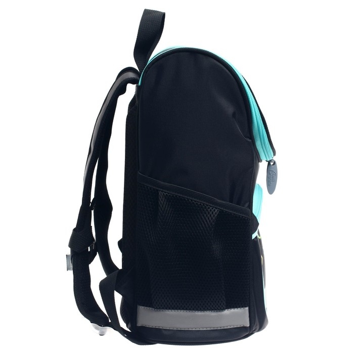 Ранец школьный Стандарт, 36 х 26 х 16 см, + мешок для обуви 40 х 32 см, Calligrata П Ранец школьный Стандарт, 36 х 26 х 16 см, + мешок для обуви 40 х 32 см, Calligrata П "Гейм", чёрный