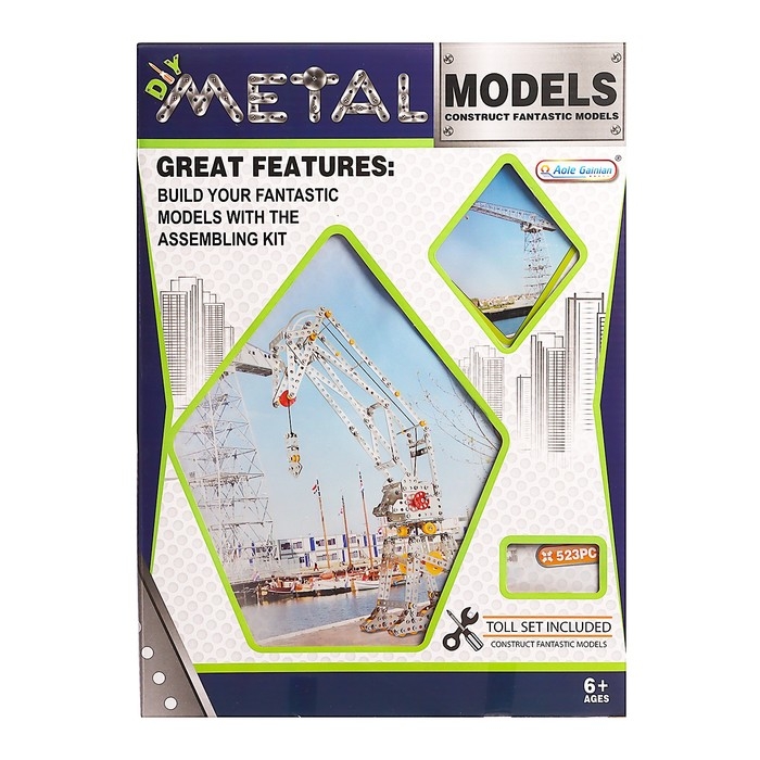 Конструктор металлический «Кран», 523 детали Конструктор металлический «Кран», 523 детали