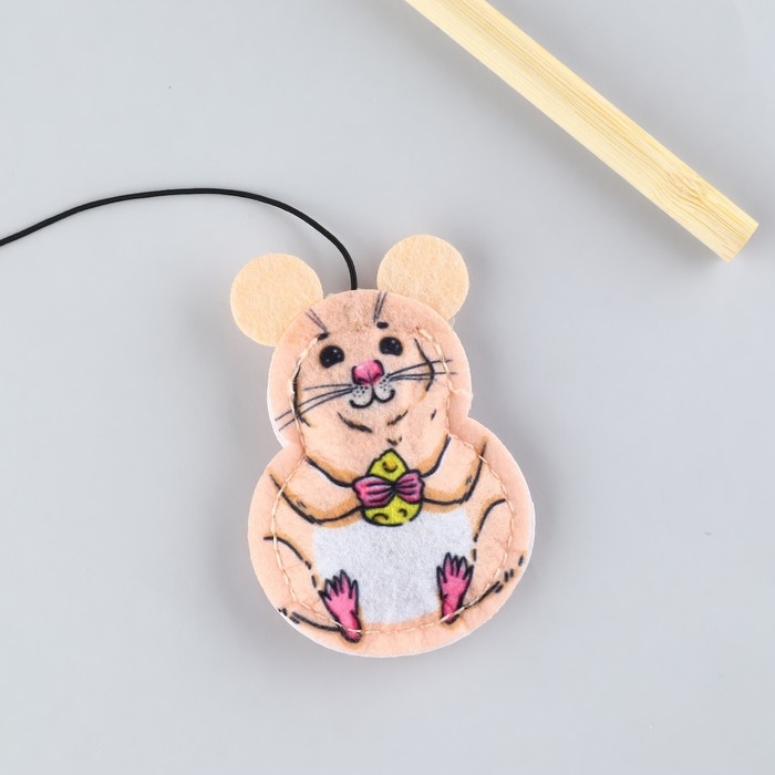 Дразнилка с игрушкой «Мышь», 6,5 см Дразнилка с игрушкой «Мышь», 6,5 см