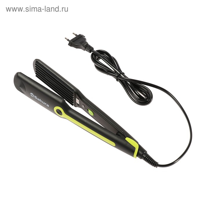 Щипцы-гофре Sakura SA-4518GR, 40 Вт, тефлоновое покрытие, 90х40 мм, 200˚С, зеленые Щипцы-гофре Sakura SA-4518GR, 40 Вт, тефлоновое покрытие, 90х40 мм, 200˚С, зеленые