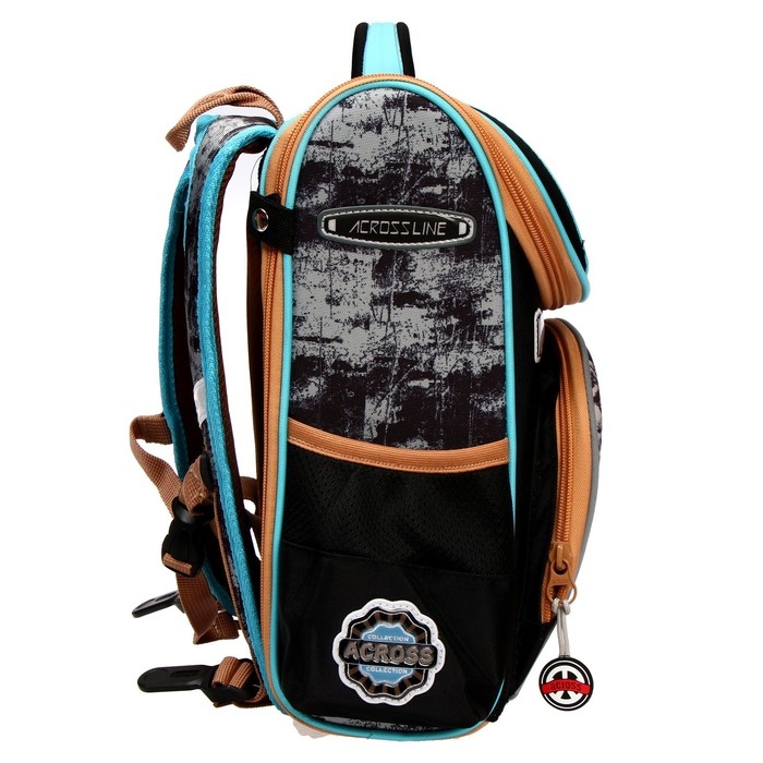 Ранец школьный Стандарт, раскаладной, 35 х 22 х 12 см, Across 191, наполнение: мешок, брелок Ранец школьный Стандарт, раскаладной, 35 х 22 х 12 см, Across 191, наполнение: мешок, брелок