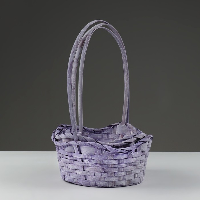 Набор корзин, 19х7,5х9,5/31 см, 22х9х11/34 см, 24х9х11,5/35 см, 3 шт, фиолетовые, бамбук Набор корзин, 19х7,5х9,5/31 см, 22х9х11/34 см, 24х9х11,5/35 см, 3 шт, фиолетовые, бамбук