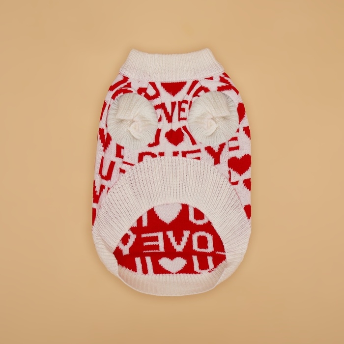 Свитер  Свитер "ILOVEYOU", S (ДС 23, ОШ 23, ОГ 26-45 см)