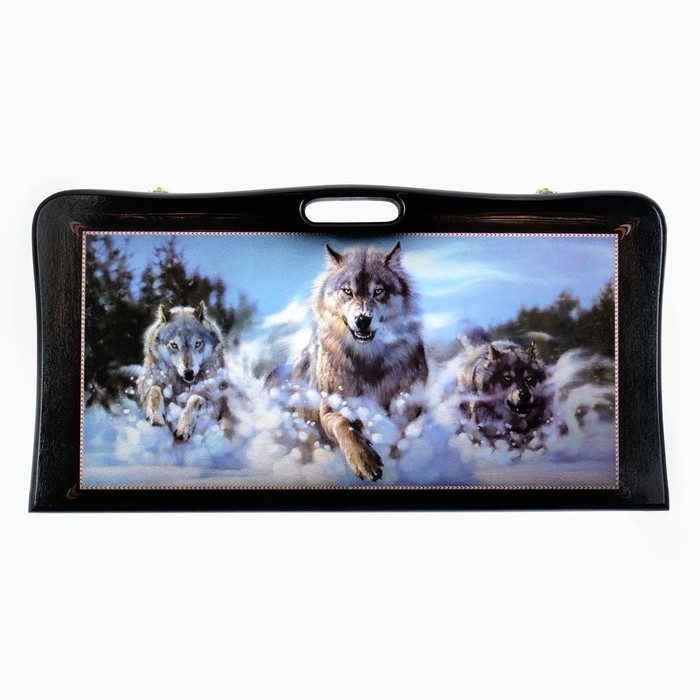 Нарды деревянные большие, настольная игра Нарды деревянные большие, настольная игра "Волк", 60 х 60 см, с шашками