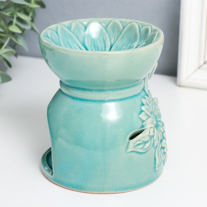 Аромалампа керамика  Аромалампа керамика "Подсолнухи в поле" МИКС 9,8х9,8х11 см