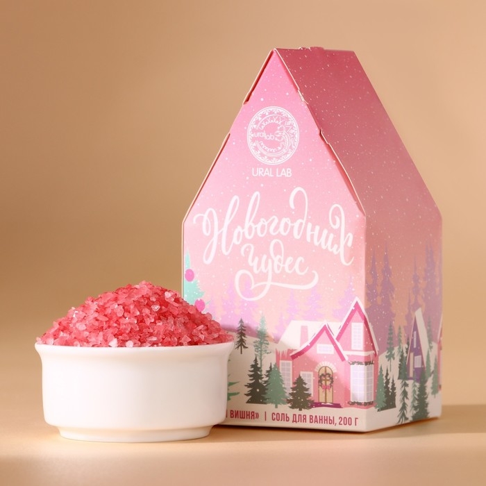 Соль для ванны, 200 г, аромат пряной вишни, Новый Год Соль для ванны, 200 г, аромат пряной вишни, Новый Год