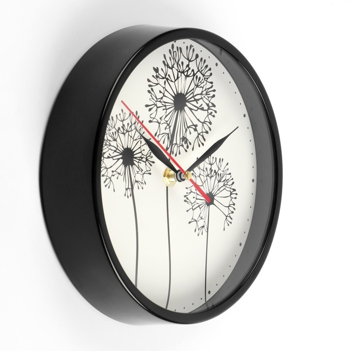 Часы настенные, d-20 см, интерьерные, Часы настенные, d-20 см, интерьерные, "Одуванчики", бесшумные