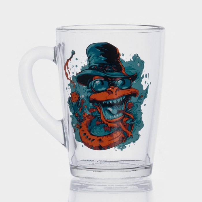 Кружка стеклянная для чая «Символ года 2025», 300 мл