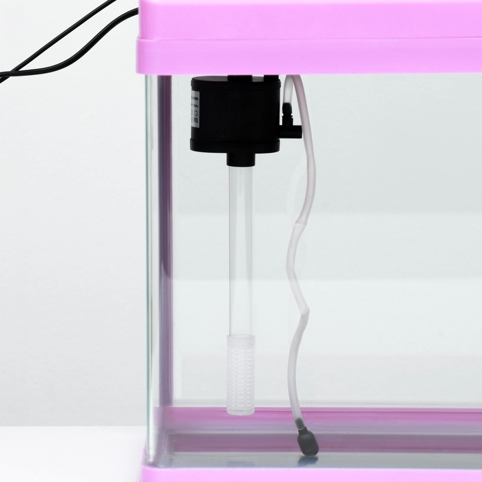 Аквариум SeaStar HX-320F в комплекте: LED-лампа, фильтр, 18 л, розовый Аквариум SeaStar HX-320F в комплекте: LED-лампа, фильтр, 18 л, розовый