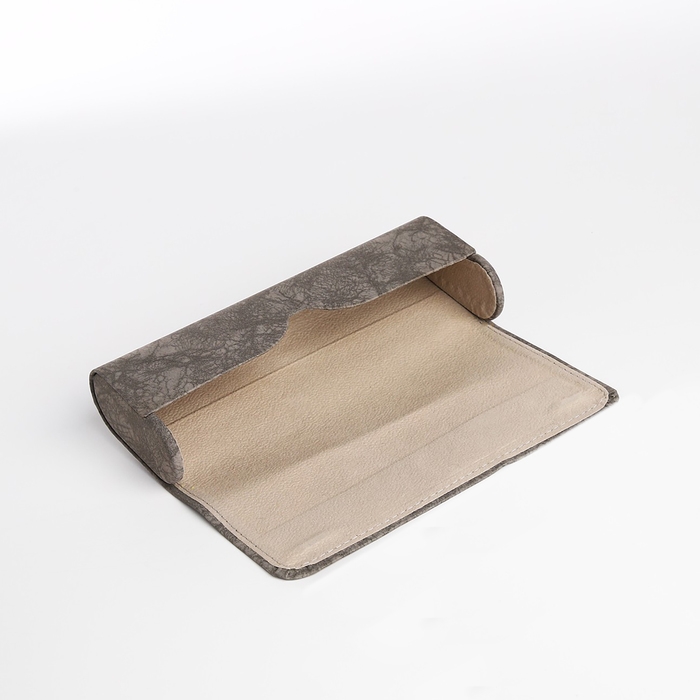 Футляр для очков на хлопушке, длина 16 см, цвет серый Футляр для очков на хлопушке, длина 16 см, цвет серый