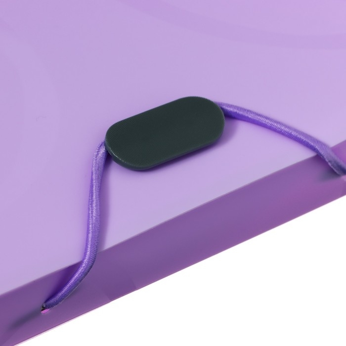 Папка на резинке А6, 12 отделений, узоры, фиолетовая пастель Папка на резинке А6, 12 отделений, узоры, фиолетовая пастель