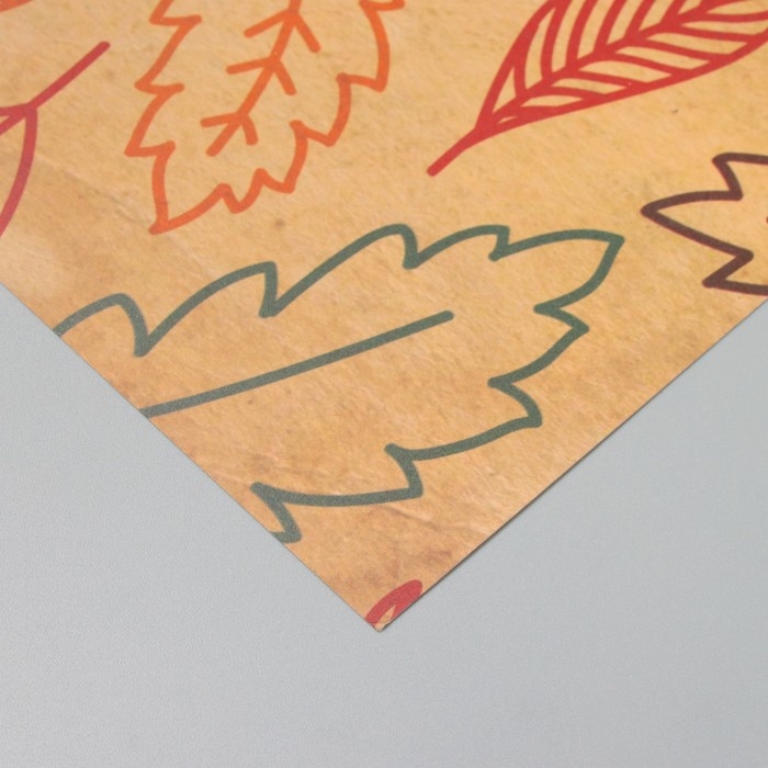 Бумага для скрапбукинга Бумага для скрапбукинга "Листья" плотность 180 гр набор 5 шт 30,5х32 см