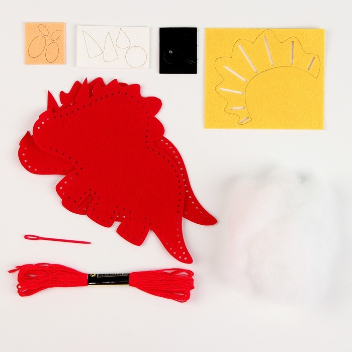 Набор для создания игрушки из фетра «Улыбчивый динозаврик» Набор для создания игрушки из фетра «Улыбчивый динозаврик»