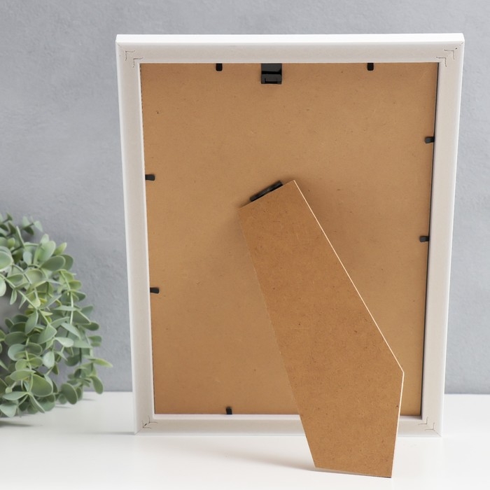 Фоторамка пластик Фоторамка пластик "Gloria" 21х30 см, с паспарту, белый