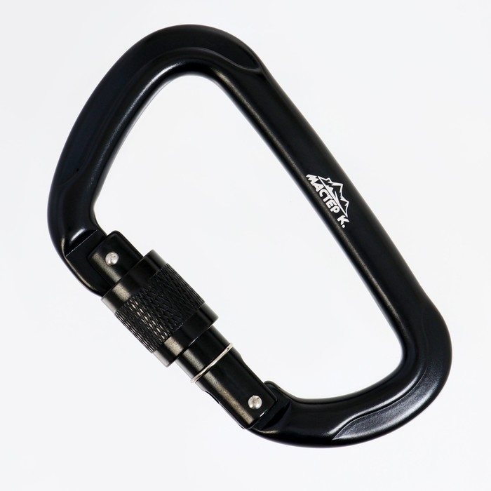 Карабин с муфтой, 11х7 см, 26 КN, чёрный Карабин с муфтой, 11х7 см, 26 КN, чёрный