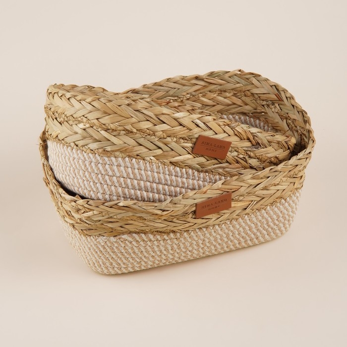 Корзины для хранения ручной работы SL Home, 2 шт: 28×18×10 см, 30×20×12 см Корзины для хранения ручной работы SL Home, 2 шт: 28×18×10 см, 30×20×12 см