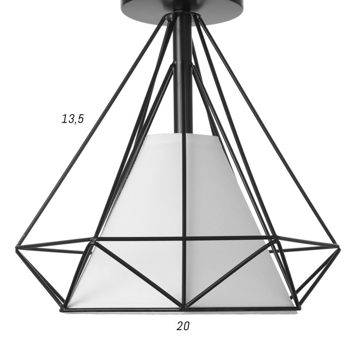 Светильник 2136/1BK E27 40Вт черный 25х25х26,5 см BayerLux