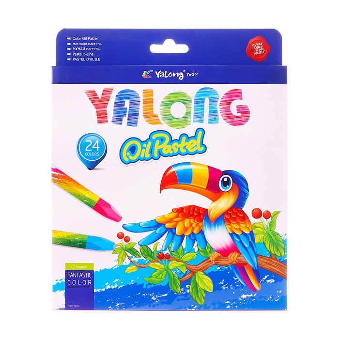 Пастель масляная 24 цветов в бумажном держателе, в картонной коробке Пастель масляная 24 цветов в бумажном держателе, в картонной коробке