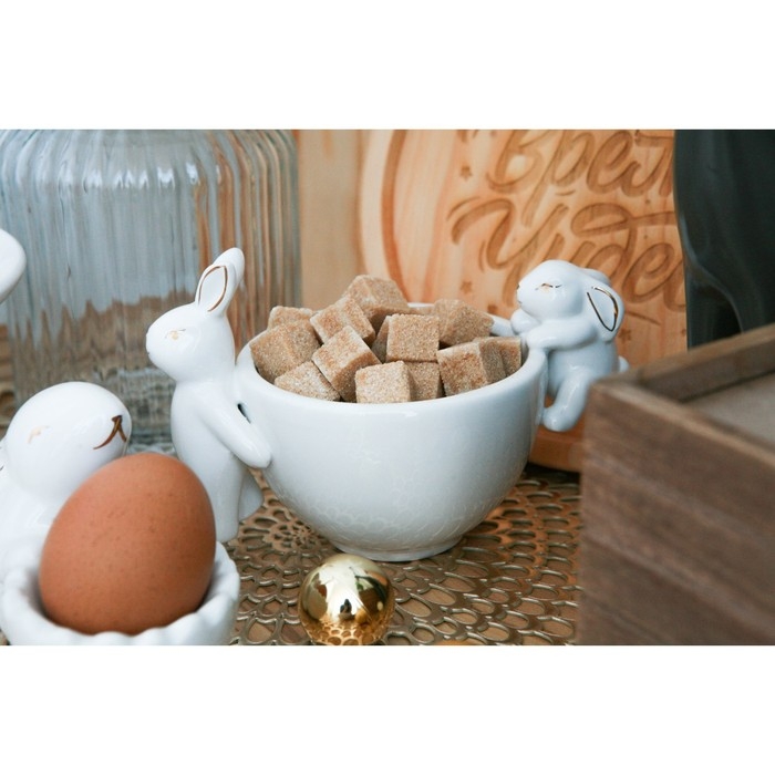 Салатник Доляна «Зайка в золотом», 240 мл, 15,5×10×10см Салатник Доляна «Зайка в золотом», 240 мл, 15,5×10×10см