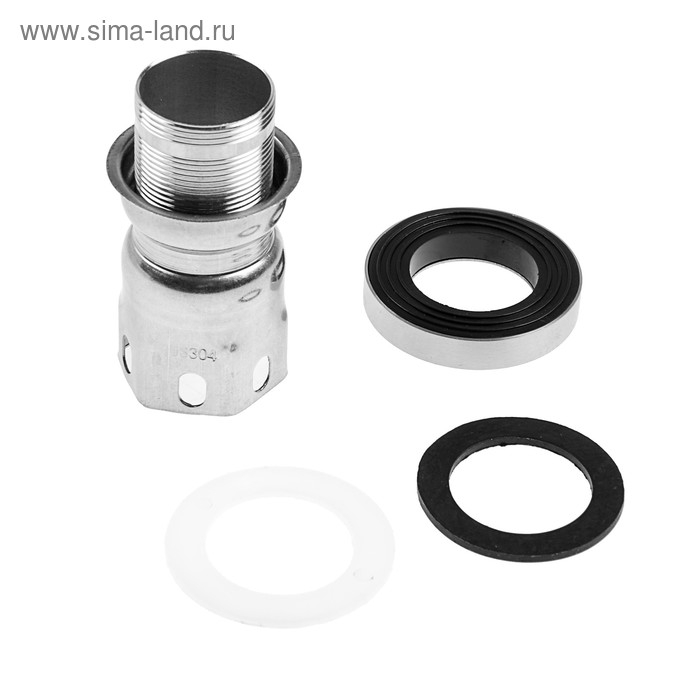 Смеситель для кухни Accoona A48104T, однорычажный, с гайкой, нерж.сталь, серый/сатин Смеситель для кухни Accoona A48104T, однорычажный, с гайкой, нерж.сталь, серый/сатин