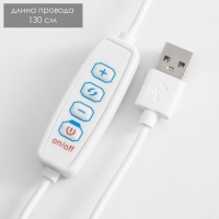 Настольная лампа "Пиатти" LED 5Вт 4000К USB белый 15х25х45см RISALUX