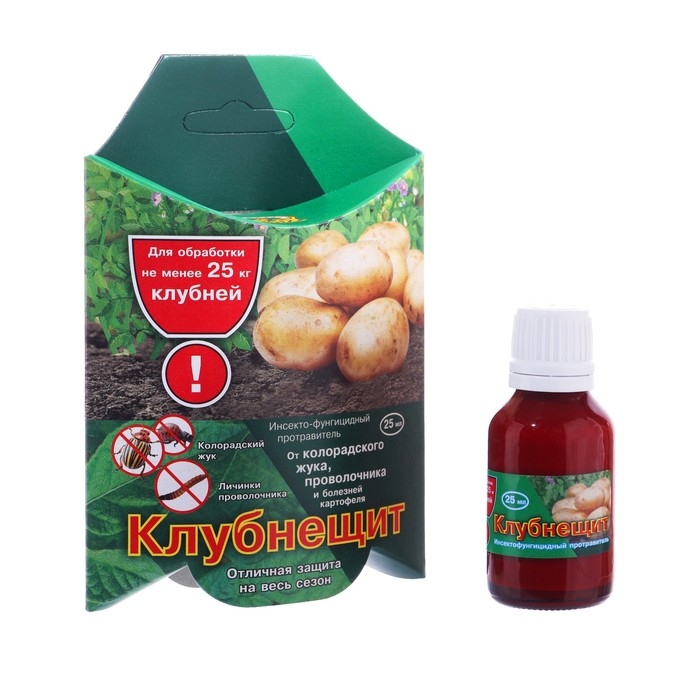 Протравитель Клубнещит от насекомых вредителей и болезней картофеля, 25 мл Протравитель Клубнещит от насекомых вредителей и болезней картофеля, 25 мл