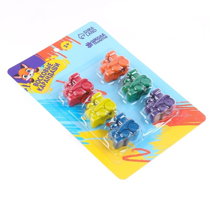 Восковые карандаши «Паровоз», набор 6 цветов Восковые карандаши «Паровоз», набор 6 цветов