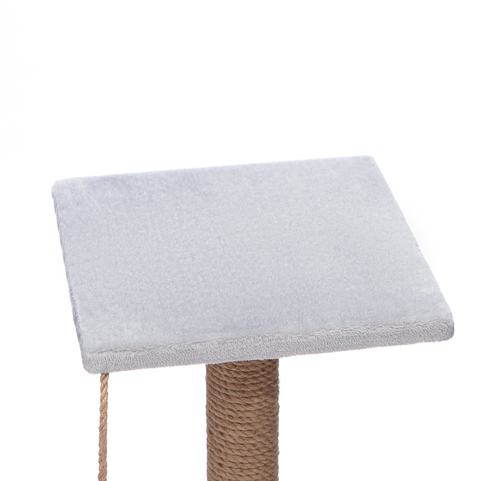 Домик для кошек с когтеточкой  Домик для кошек с когтеточкой "Куб", с площадкой и игрушкой, 35 х 30 х 85 см, микс цветов