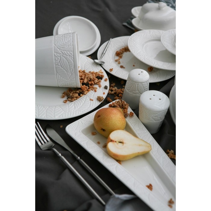 Банка для хранения сыпучих продуктов Magistro Сrotone, 600 мл, 12,5&times;15,4 см, фарфоровая, цвет белый