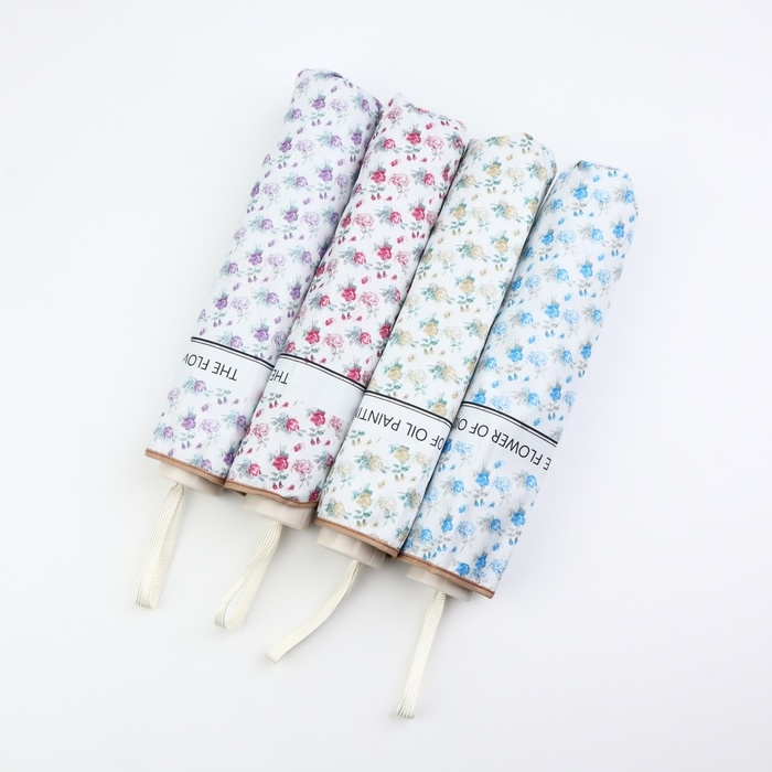 Зонт механический «The flower», эпонж, 4 сложения, 8 спиц, R = 48/56 см, D = 112 см, цвет МИКС Зонт механический «The flower», эпонж, 4 сложения, 8 спиц, R = 48/56 см, D = 112 см, цвет МИКС