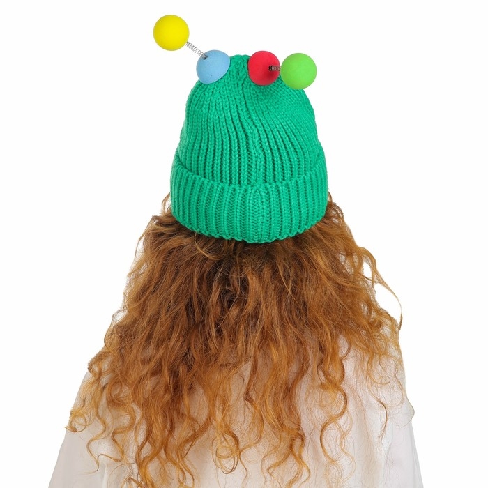 Карнавальная шапка  Карнавальная шапка "Глазастик" с рожками р-р 56-58, цвет зеленый