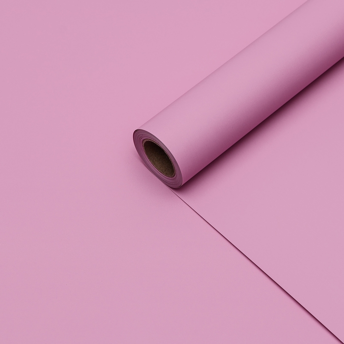 Пленка для цветов тонированная, матовая, розовая орхидея, 0,5 х 10 м ±1 см, 65 мкм