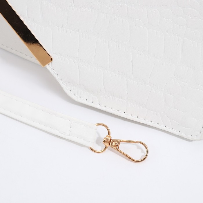 Сумка мессенджер на молнии, цвет белый Сумка мессенджер на молнии, цвет белый