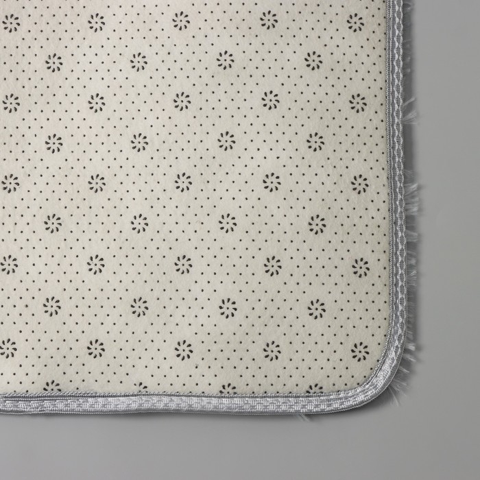 Коврик для дома Доляна «Пушистик», 50×80 см, цвет серый