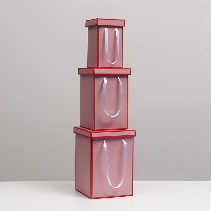 Набор коробок 3 в 1, красный, 17 х 25 см / 14 х 23 см/ 10 х 18 см Набор коробок 3 в 1, красный, 17 х 25 см / 14 х 23 см/ 10 х 18 см