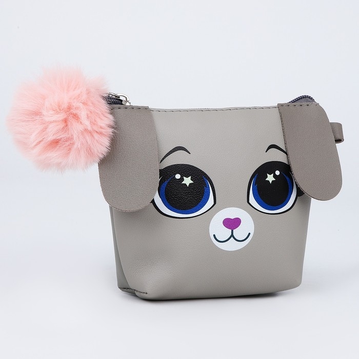 Сумка детская для девочки трапеция «Зайка» с хвостиком, 18х15х3.5см Сумка детская для девочки трапеция «Зайка» с хвостиком, 18х15х3.5см